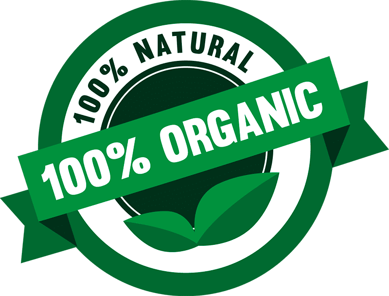 100 organic значок