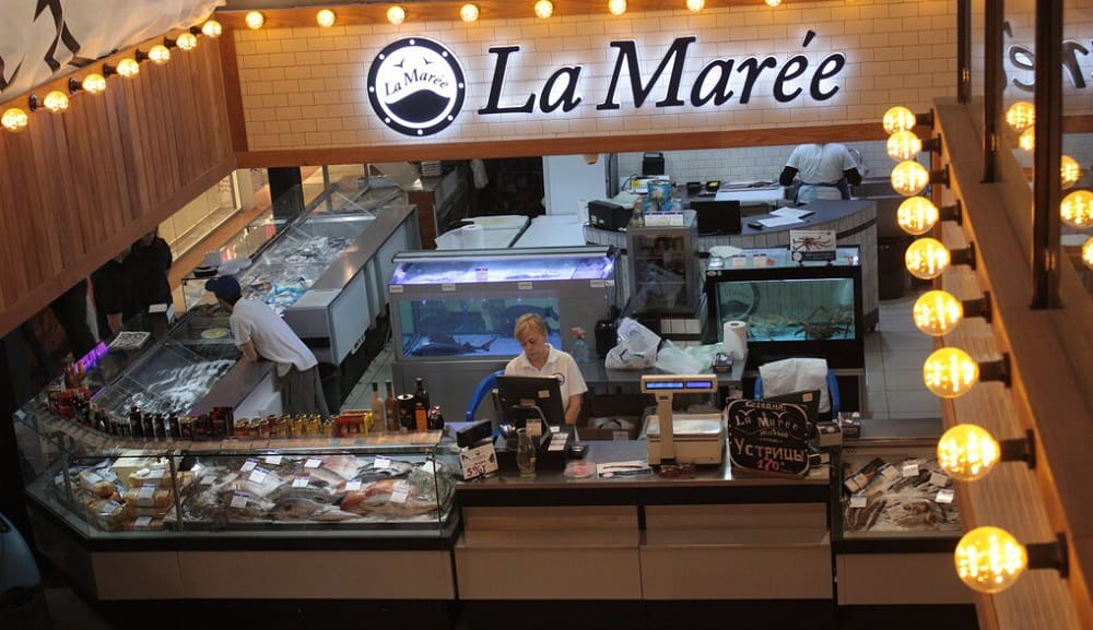 Магазин со свежей рыбой «La Marée» в Москве