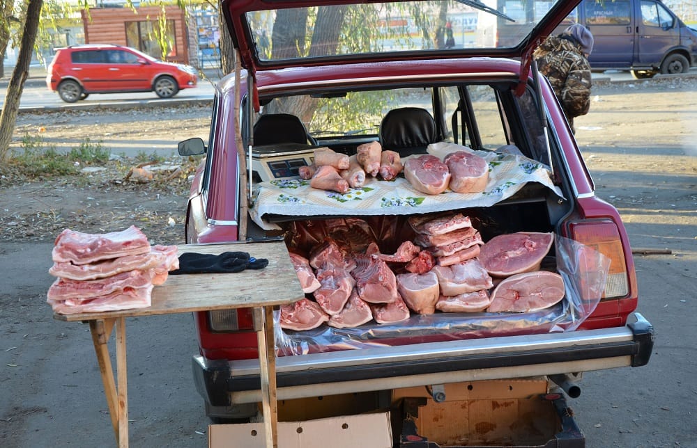 Мясо с машины