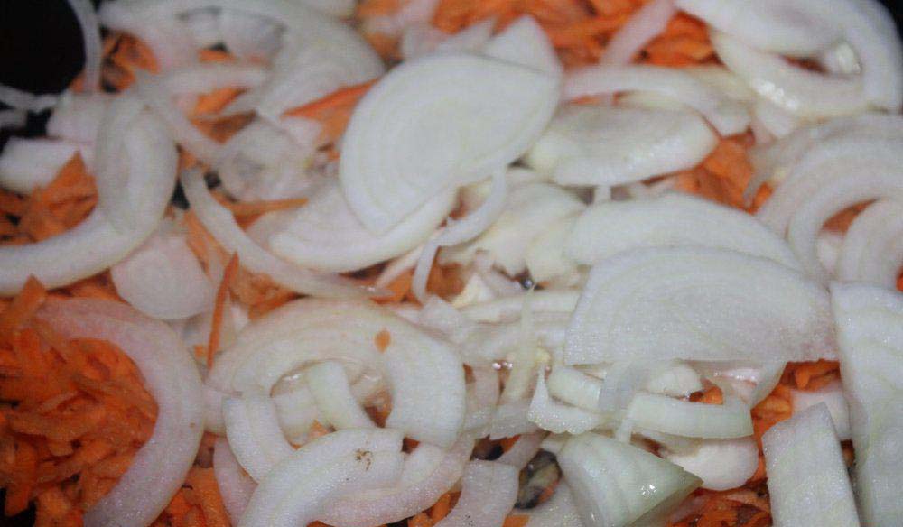 Морковь и лук для субпродуктов